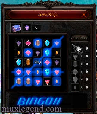 bingo MUX Legend mini game